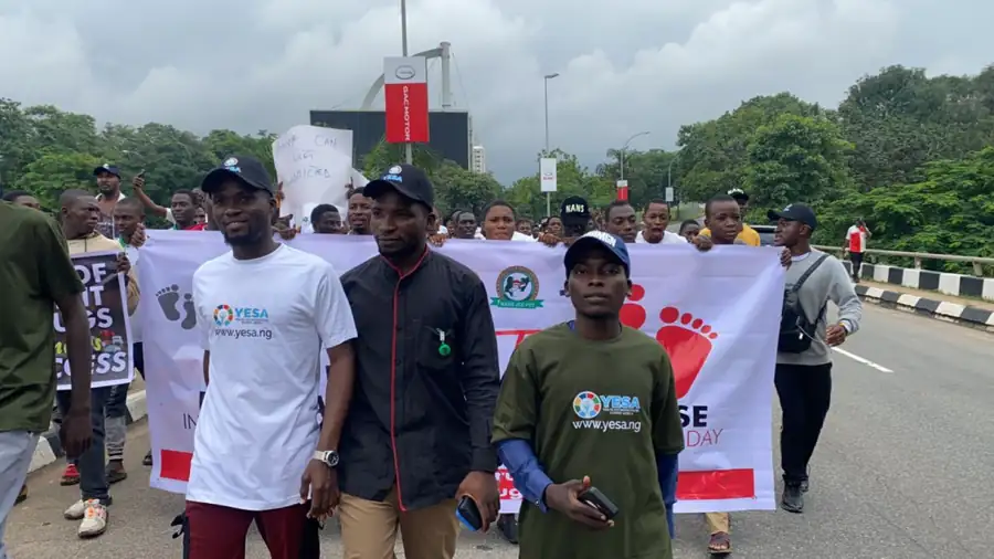 YESA Walk Against Drug Abuse banner march