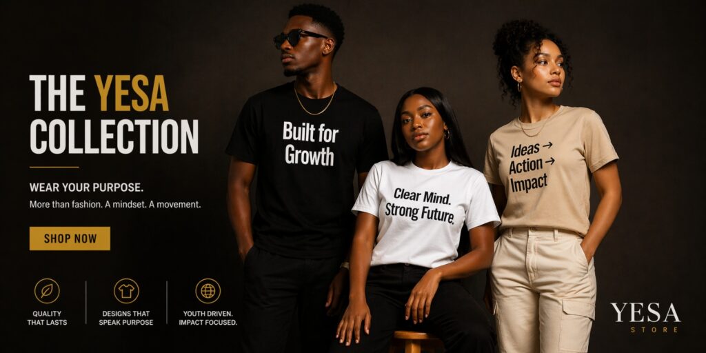Young people wearing the YESA collection